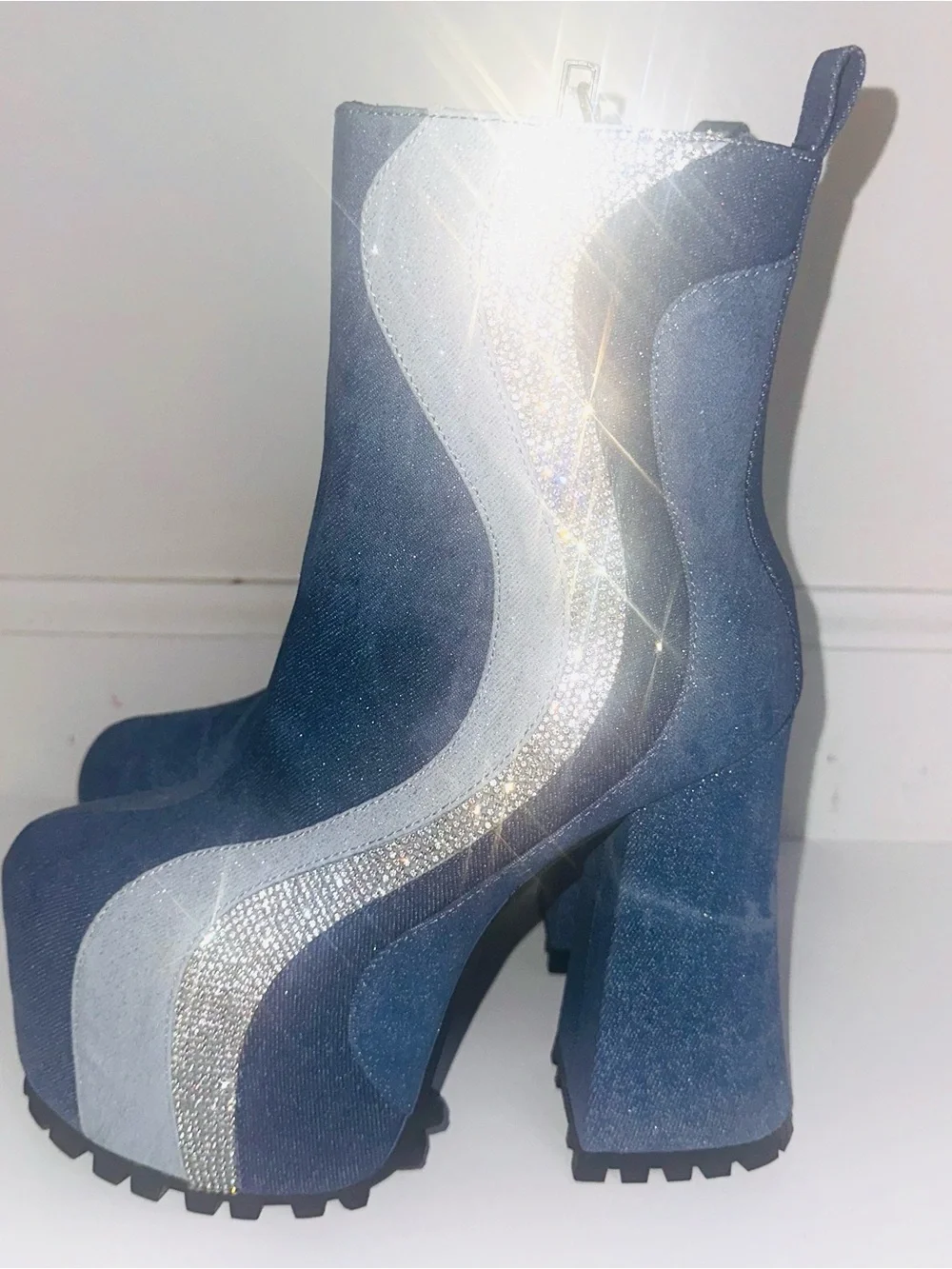 Dolls Kill x Bratz Blue Wave Platform Ankle Boots
